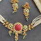 Red Takkar Jadau Choker Set VNN736