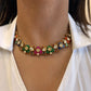 Navratna Peacock Polki Choker Set VNN755