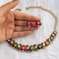 Navratna Peacock Polki Choker Set VNN755
