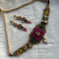 Pink Carving Stone Vrunda Choker Set VNN757