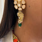 Green Carving Stone Vrunda Choker Set VNN759