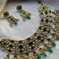 Green Jadau Bridal Necklace Set VNN763