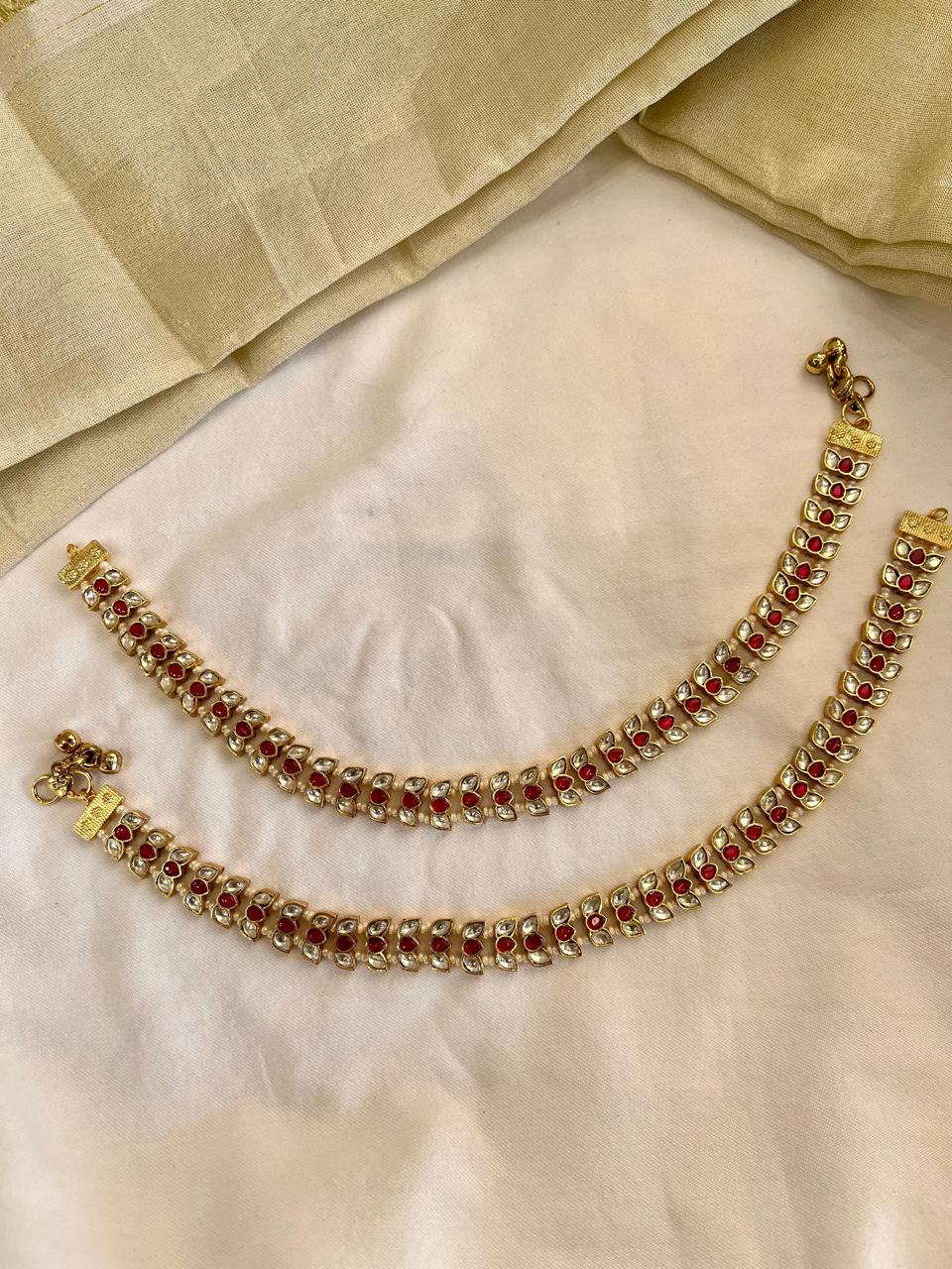 Lotus Jadau Payal VNP012