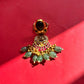 Long Finger Green Stone Jadau Ring VNR017