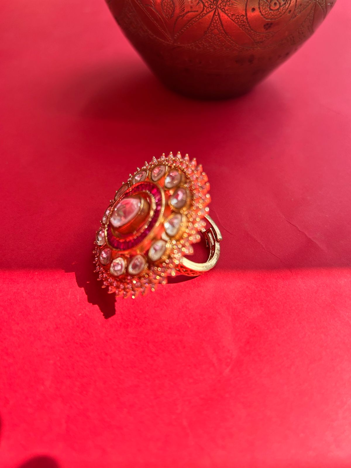 Big Size Rubi Polki Ring VNR025