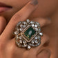 Vintage Green Stone Ring VNR072