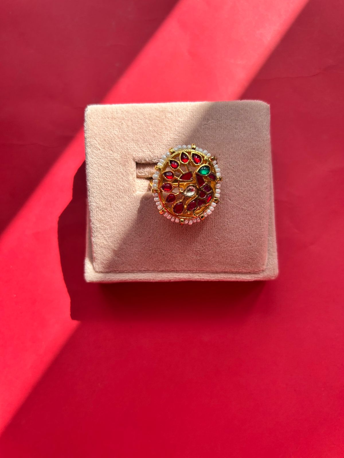 Peacock Jadau Ring VNR079