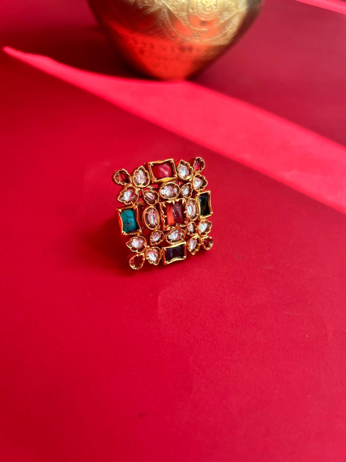 Square Multi Stone Ring VNR084