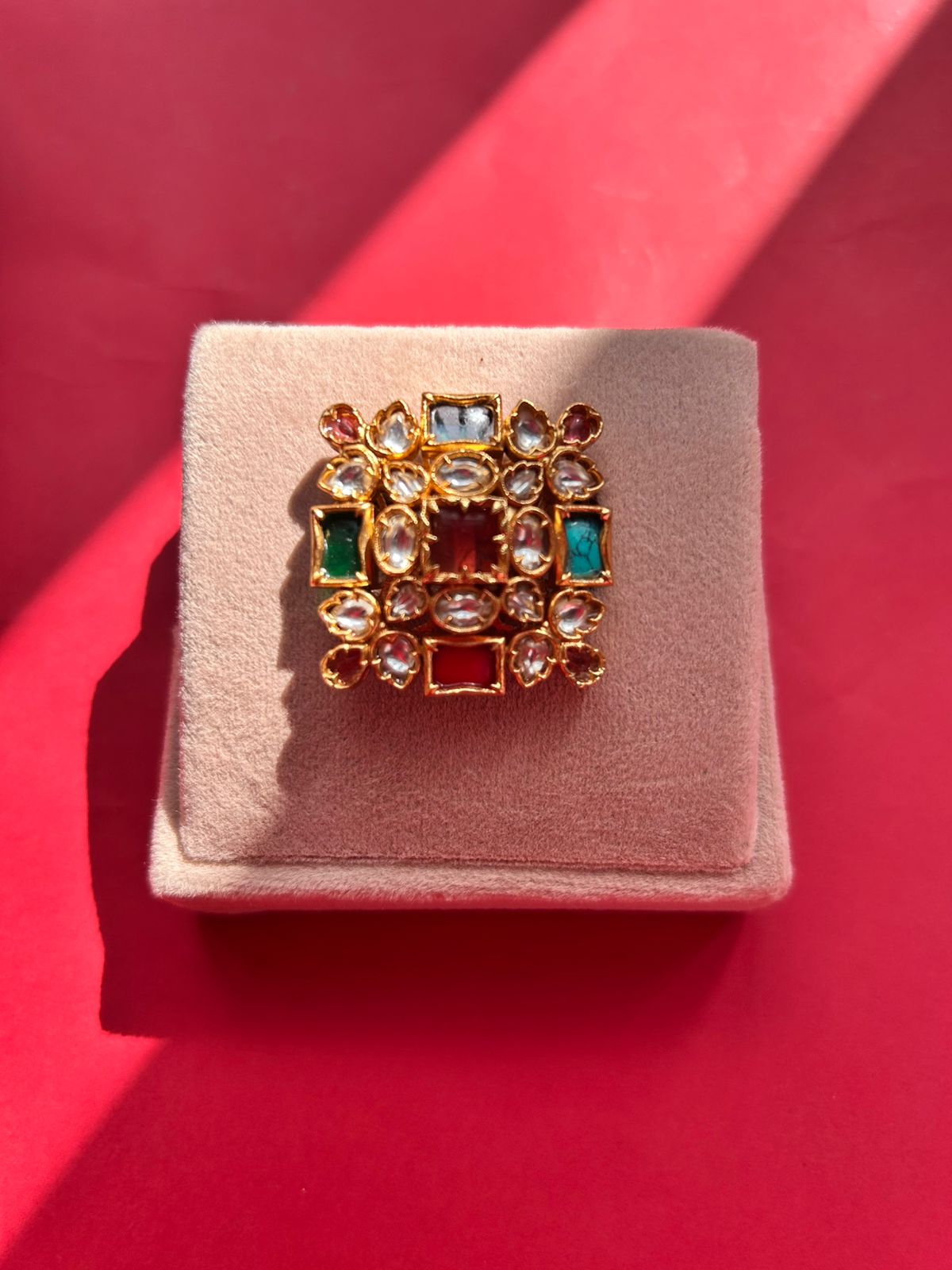 Square Multi Stone Ring VNR084