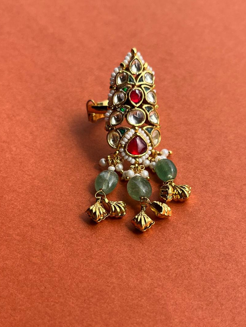 Multicolour Jadau Statemet Ring  VNR095