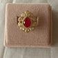 Moissanite Red Stone Ring VNR111
