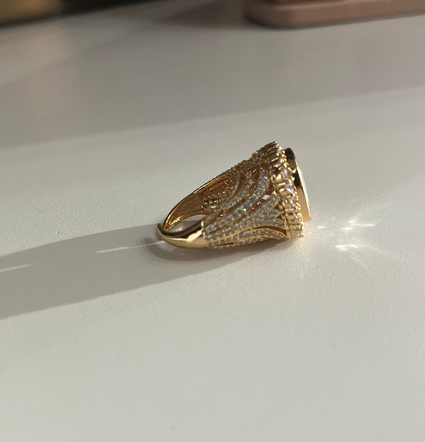 Cushion cut Halo Polki Ring VNR116