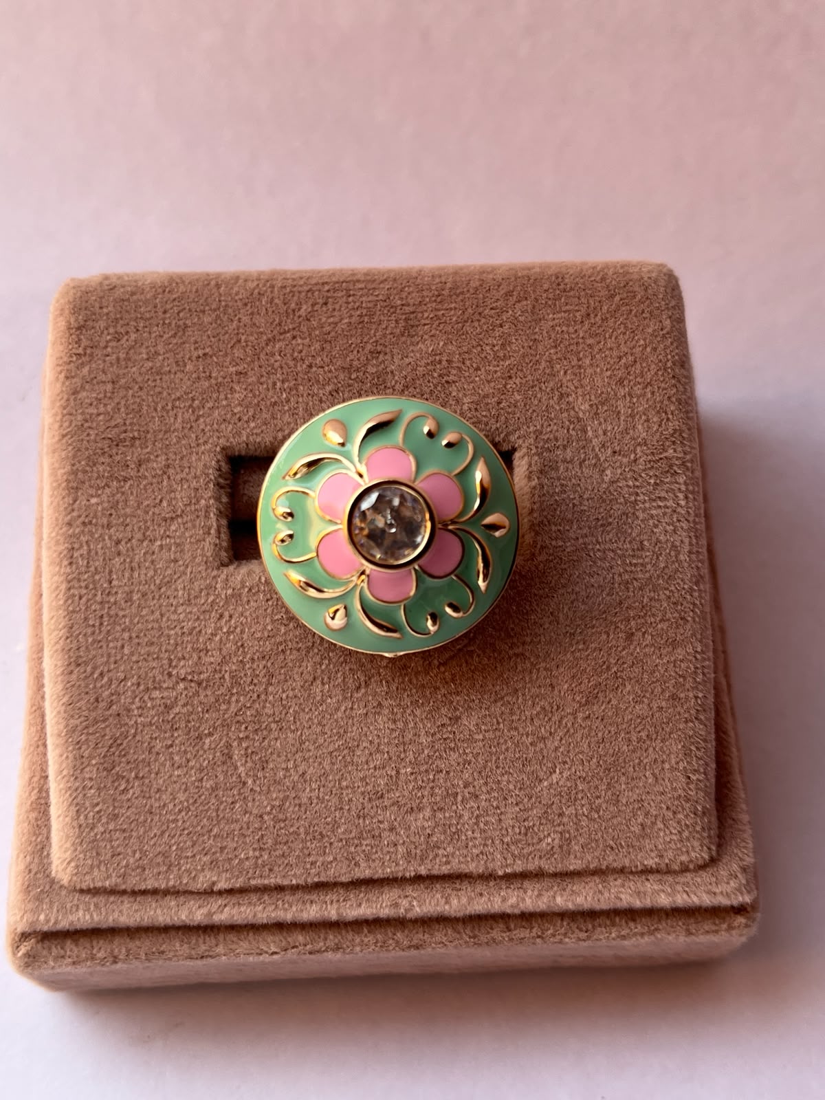 Meenakari Polki Ring VNR119