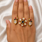 Double Fingers Polki Ring VNR120