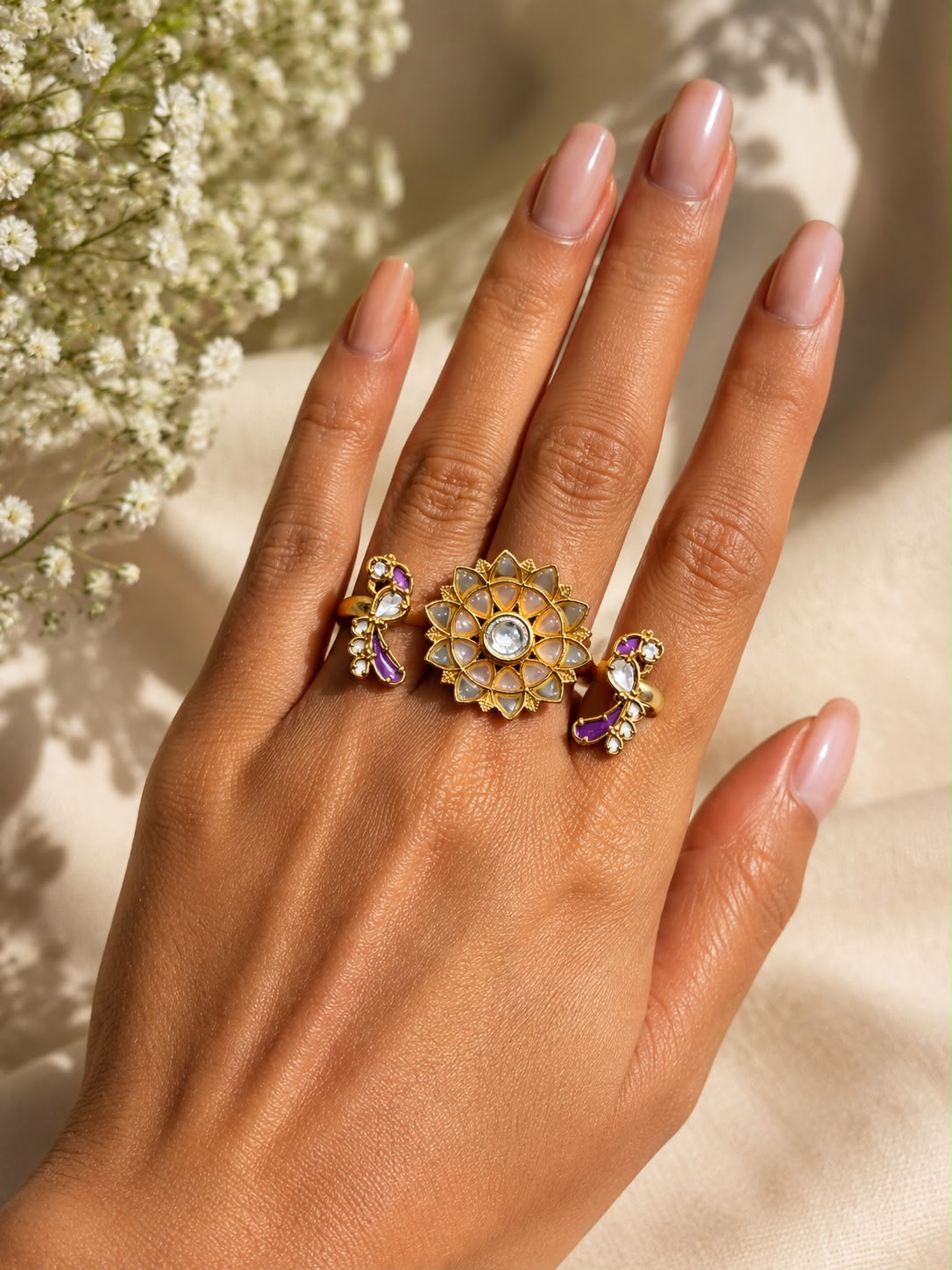 MOP Double Fingers Ring VNR121