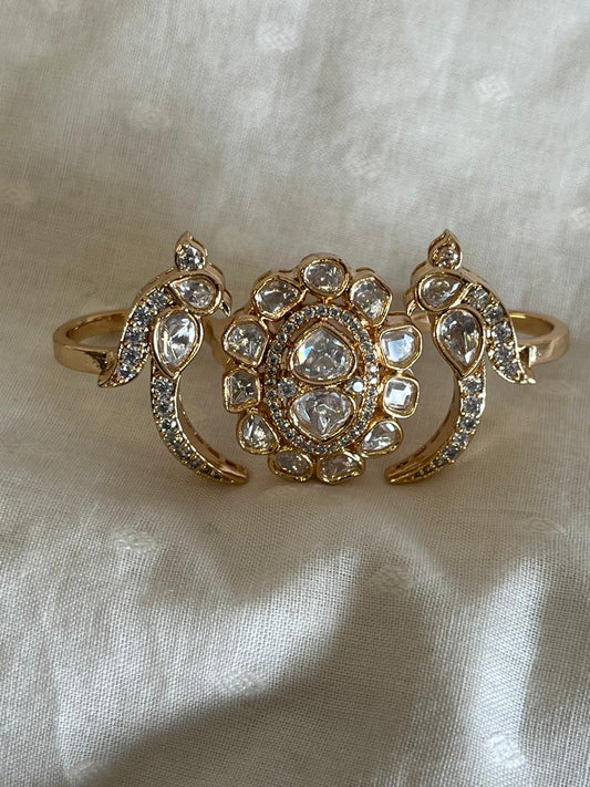 Bird Motif Polki Triple Finger Ring VNR125