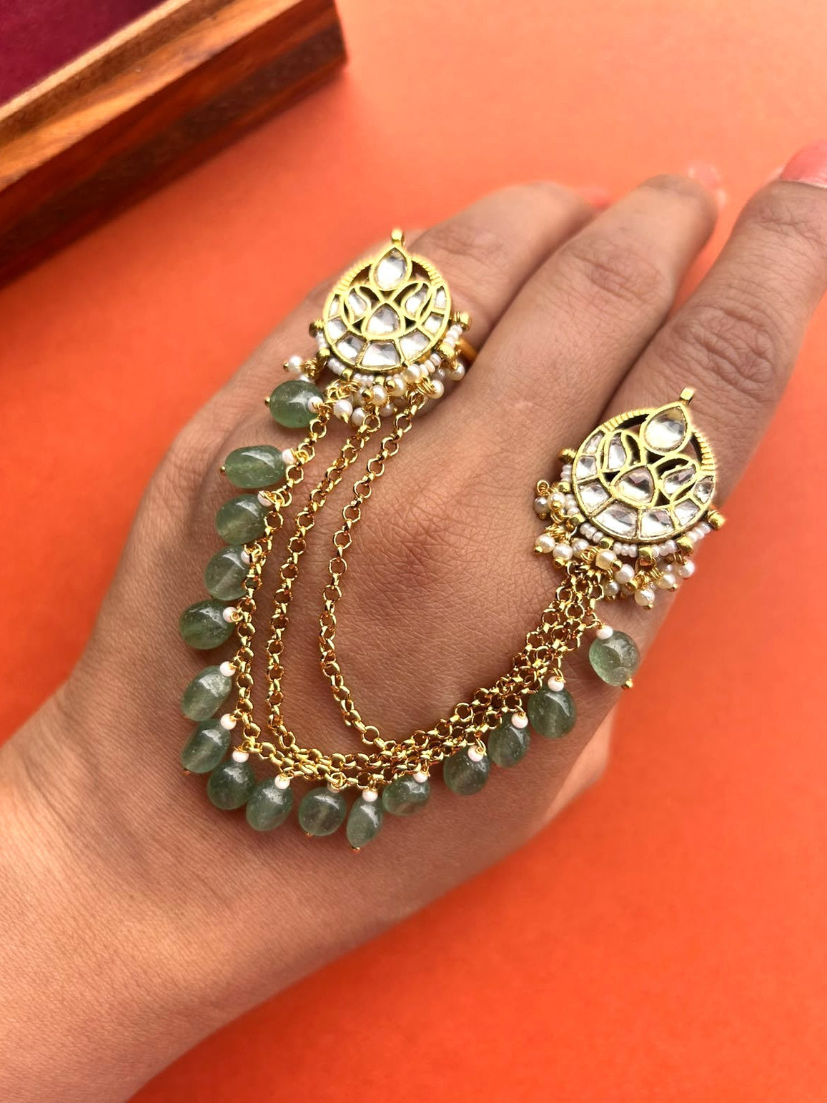 Double Chand Hanging Ring - VNR137