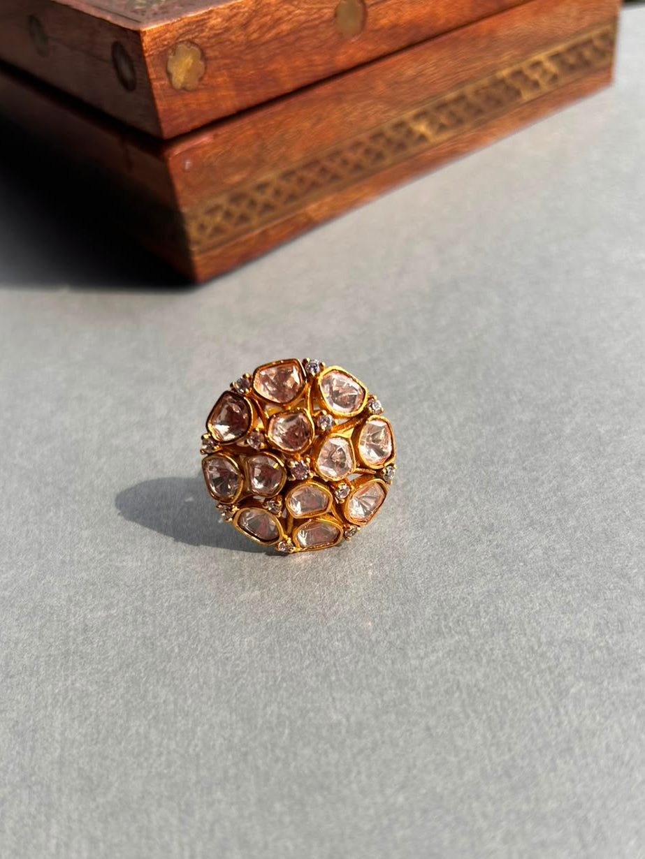 White Polki Class Ring VNR140