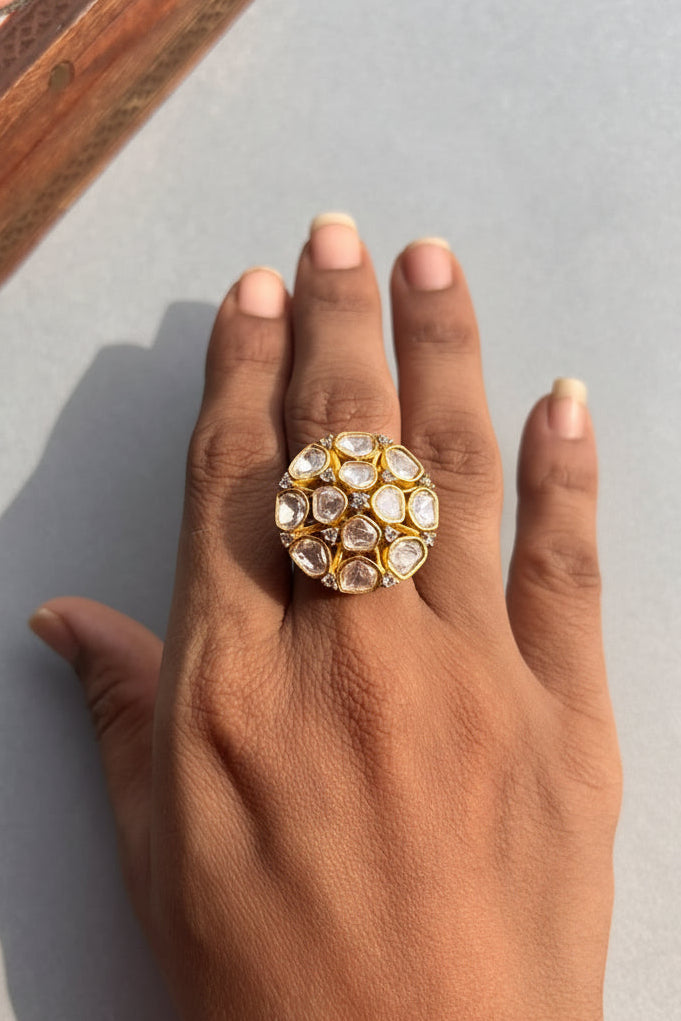 White Polki Class Ring VNR140