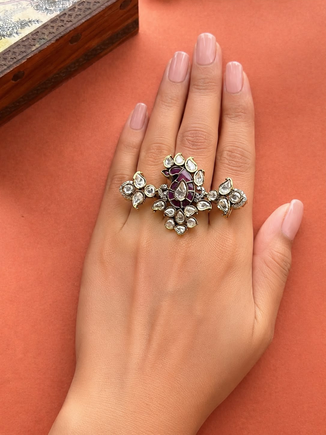 Dual Finger Mango Ring VNR142