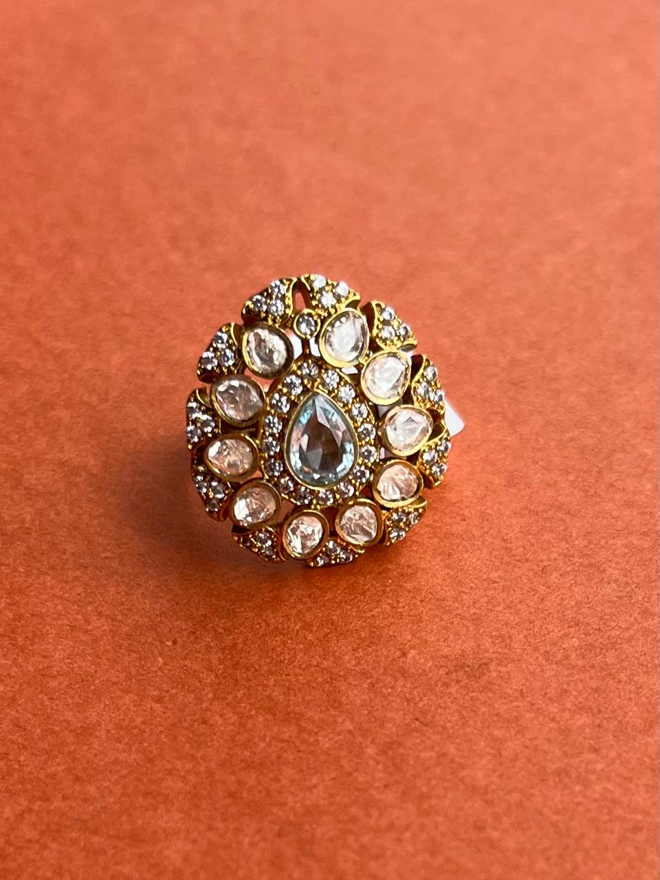 Aqua Blue Pan Ring VNR143