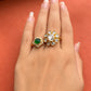 Double Finger Green Stone Ring VNR144