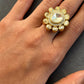 Floral Yellow Polki Ring VNR153