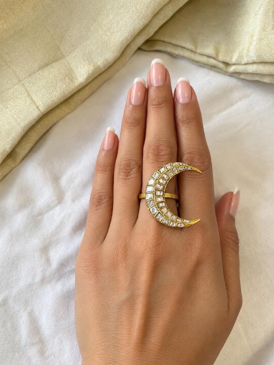 Pachi Kundan Chand Ring VNR158