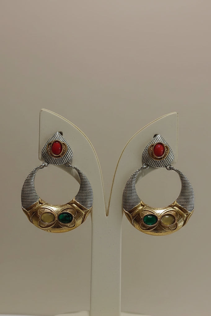 Half Chand Long Earrings - VNG198