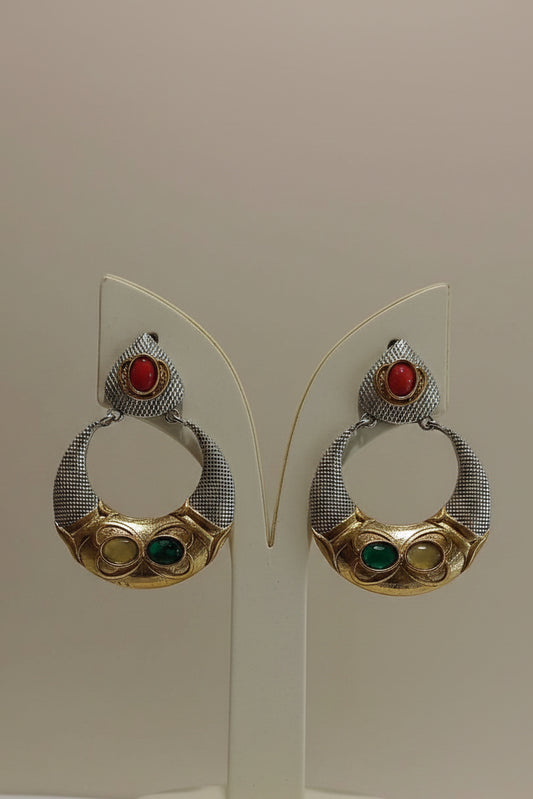 Half Chand Long Earrings - VNG198