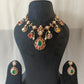 Multi Colour Polki Necklace Set VNN411