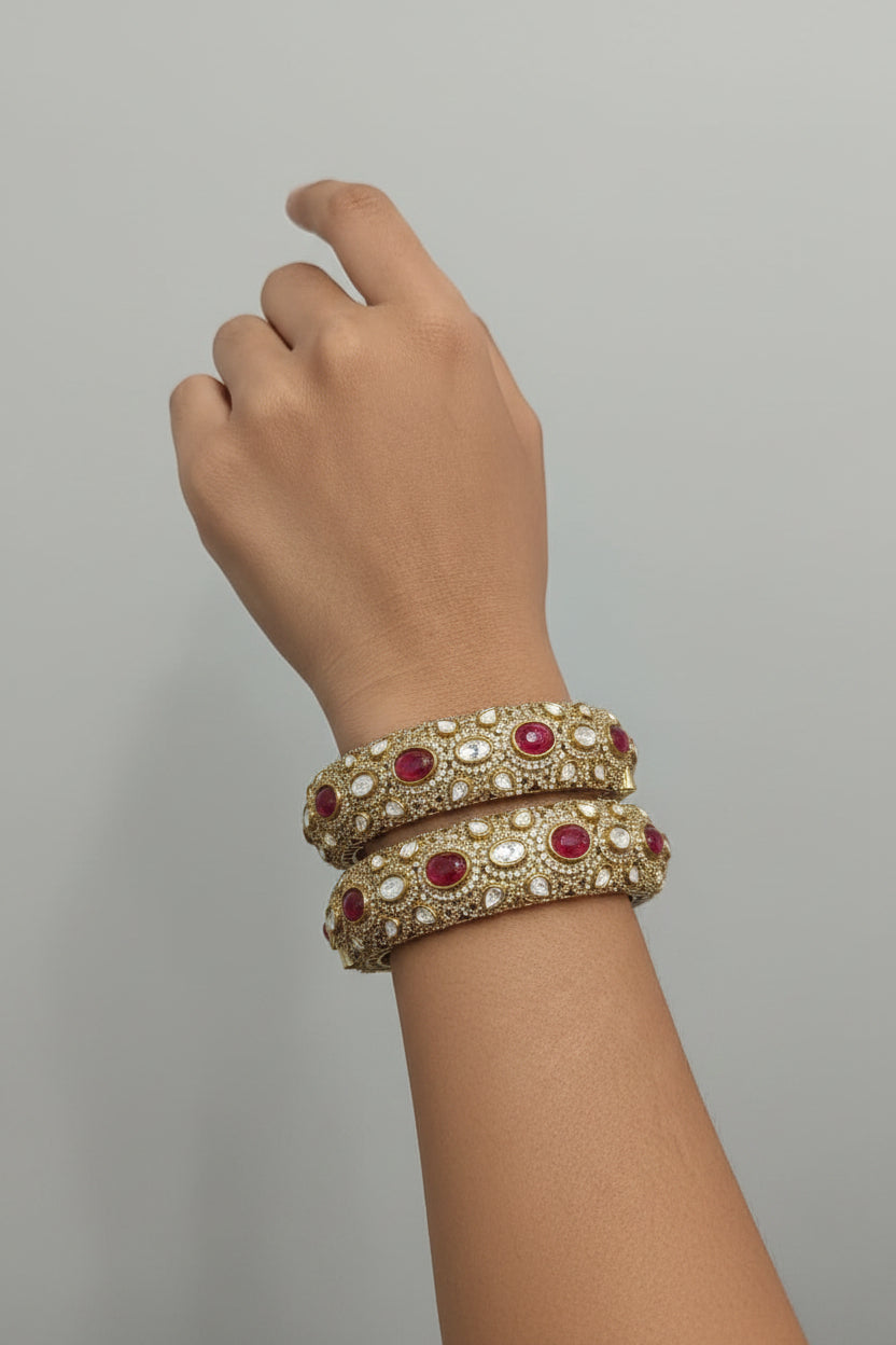 Rubi Moissanite Bangles- VNHN040