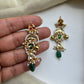Green Pan Pearl Drop Studs VNE099