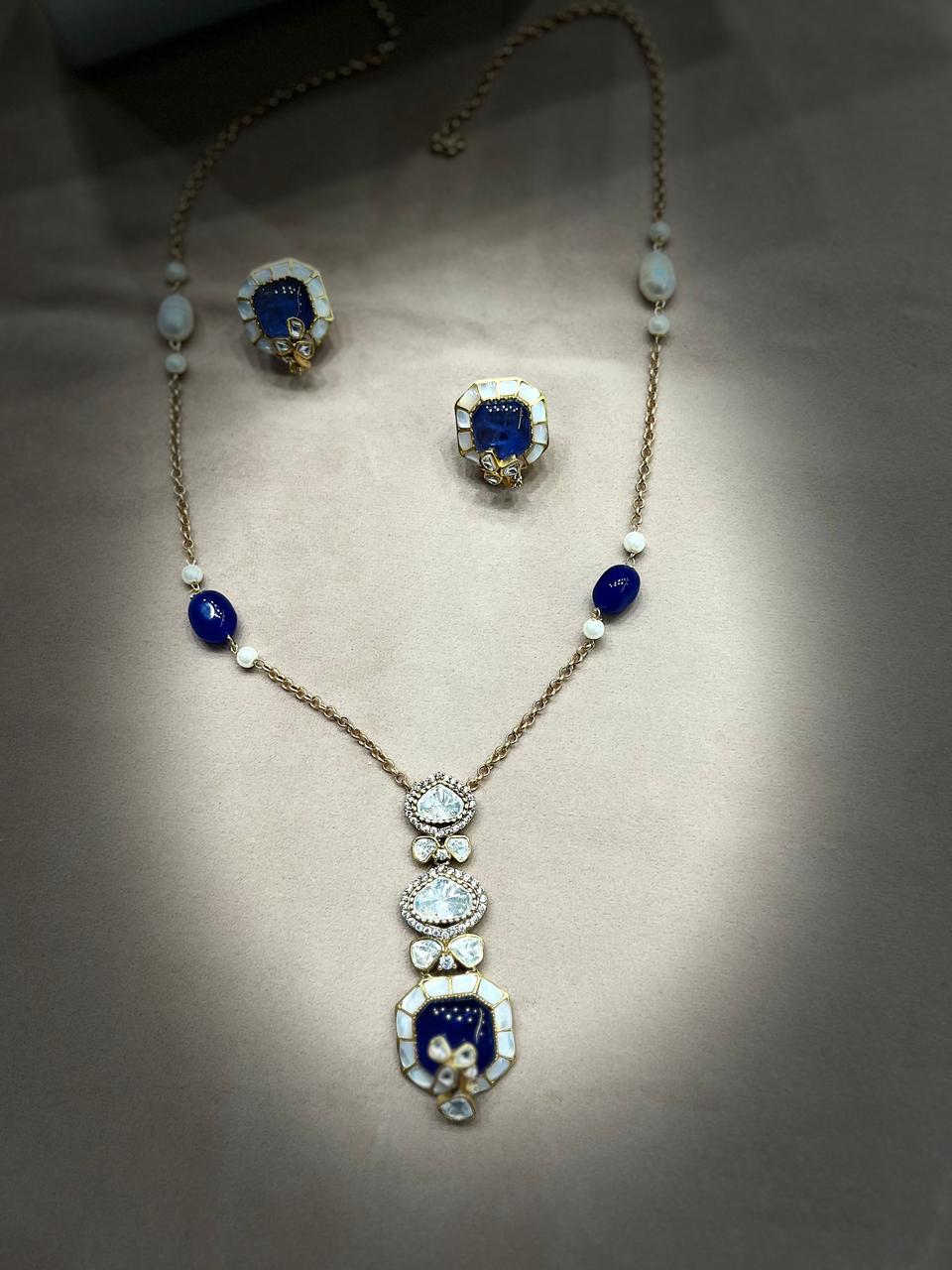 Blue Talfe Pendant Set VNN630