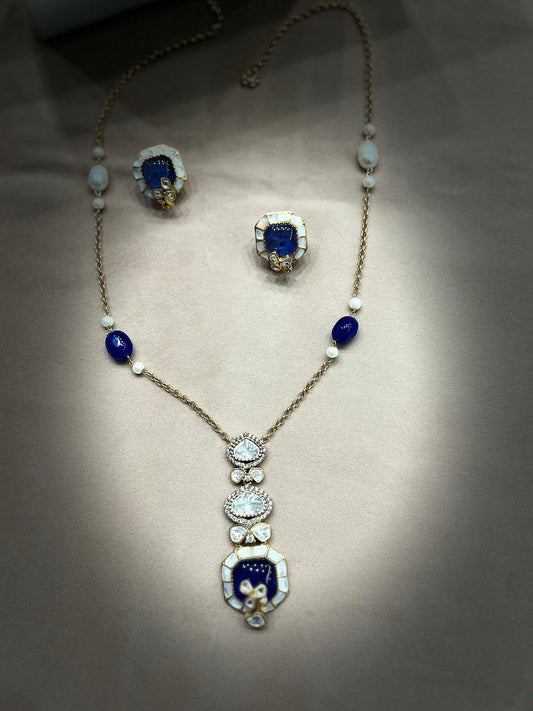 Blue Talfe Pendant Set VNN630