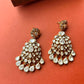 Yellow Polki Chanbali Earrings VNE240
