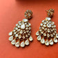 Yellow Polki Chanbali Earrings VNE240