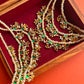 Green Red Jadau 3 Layered Earchian -VNEC027