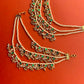 Green Red Jadau 3 Layered Earchian -VNEC027