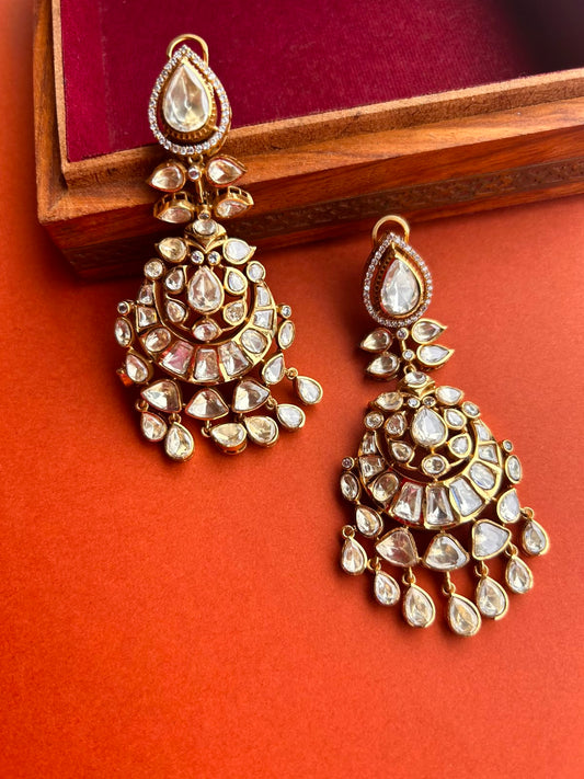 Yellow Polki Pan Earring- VNE345