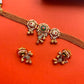 Emerald Green Stone Chain Chokar Set- VNN537