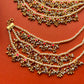 Green Red Jadau 3 Layered Earchian - VNEC027