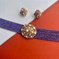 Purple Pearl Moissanite Choker set VNN673