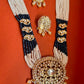 Oval Jadau Pendant Pearl Long Set VNN682