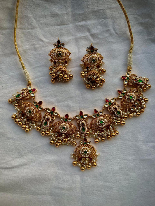 Dodi Multi Jadau Necklace Set VNN469