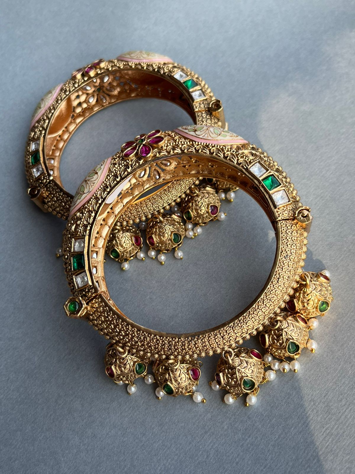 Antique Minakari Dulls Bangles- VNHN066