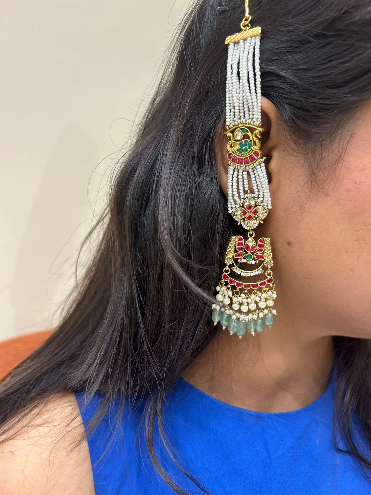 Multi Jadau Kanauti Earrings VNE263