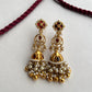 Red Floral Jadau Pearl Chokar Set VNN545