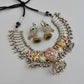 Pink Stone Dulls Necklace Set - VNG112