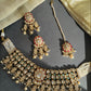 Mint Green Rubi Bridal Necklace Set With Tika VNN724